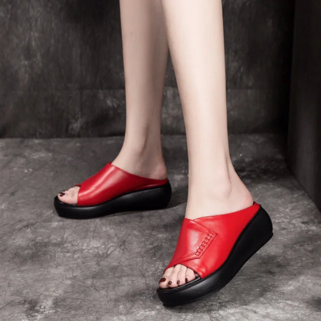 Sandalias de suela gruesa de moda para mujer